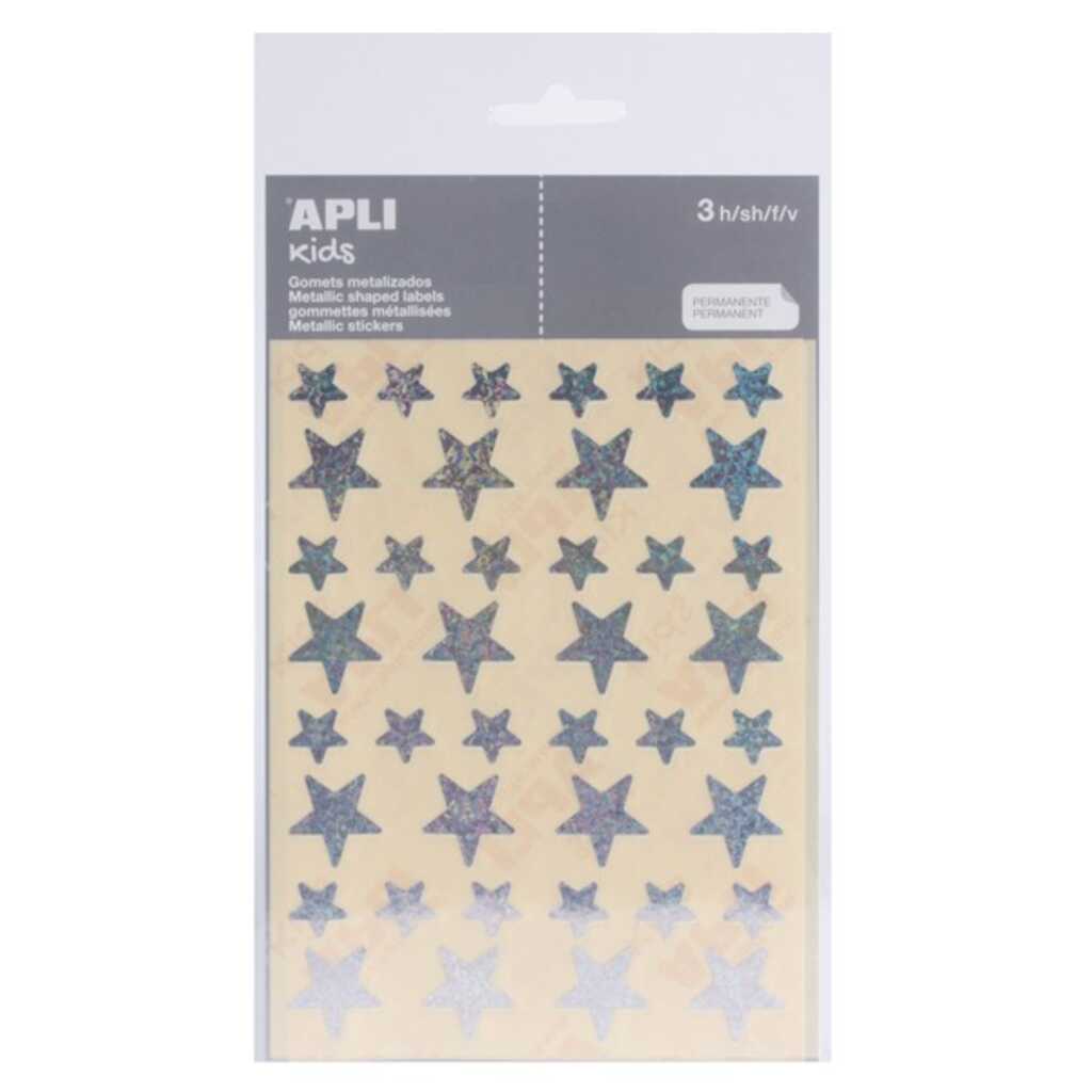 sobre 3 hojas estrella holografica