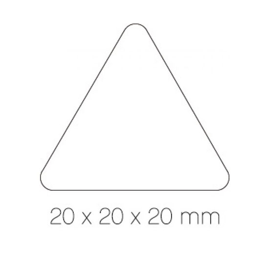 rollo gomets blancs triangulars.