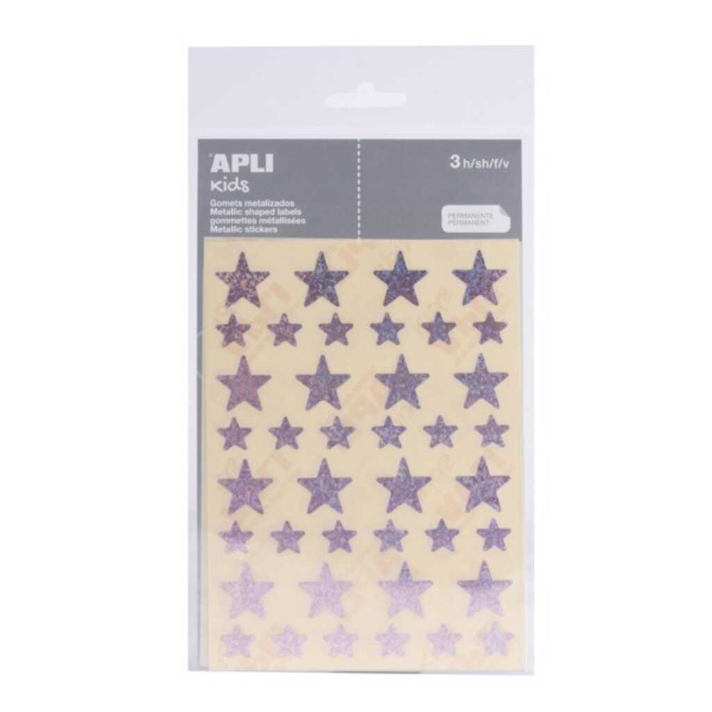 sobre 3 hojas estrella holografica rosa