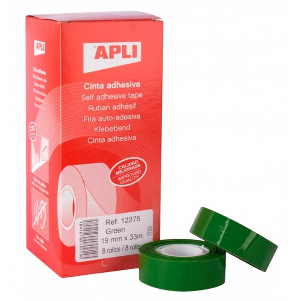 cinta adhesiva 19x33mm verde