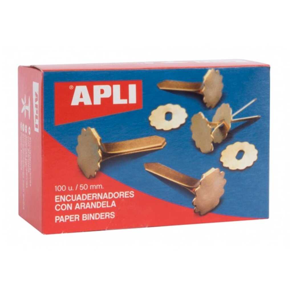 caja 100 encuadernadores 50mm c/arandela