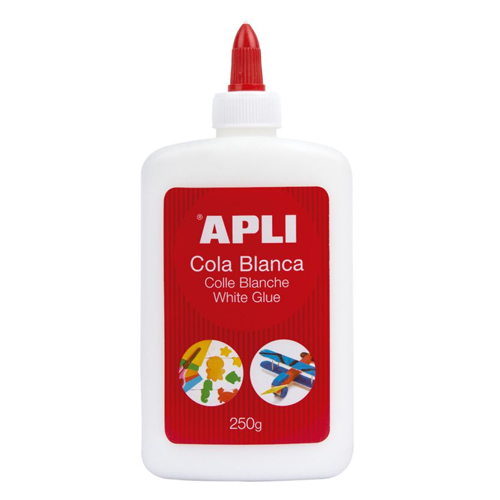 botella cola blanca 250gr apli