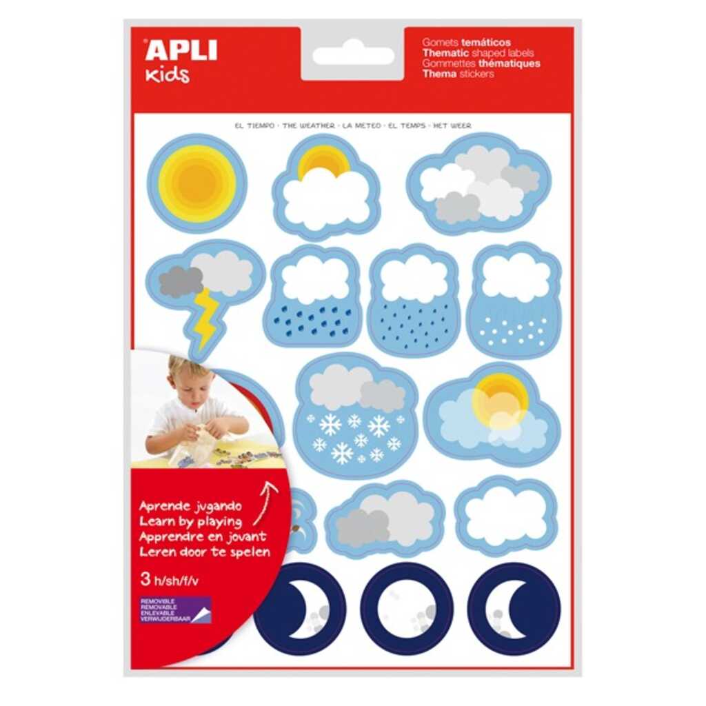 sobre 3 hojas gomets removible el tiempo