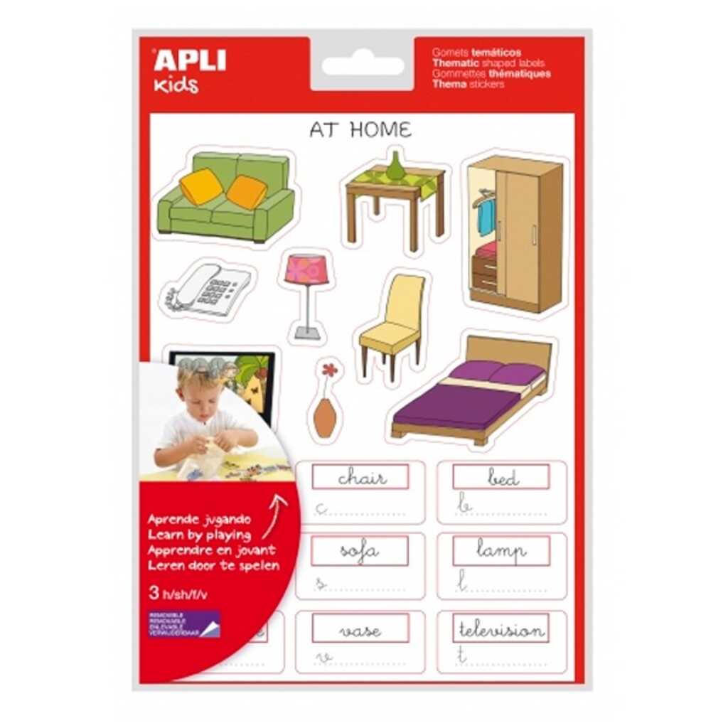 sobre gomets removibles la casa - ingles