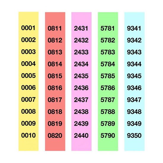 tiras de rifa numeros 1 al 10.000 apli