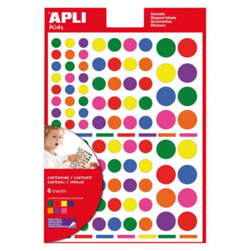 gomets multicolor en bolsa