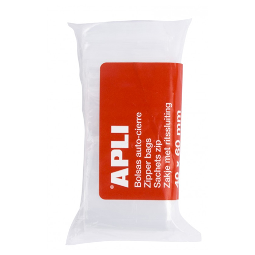 paquete 100 bolsas 40x60mm autocierre