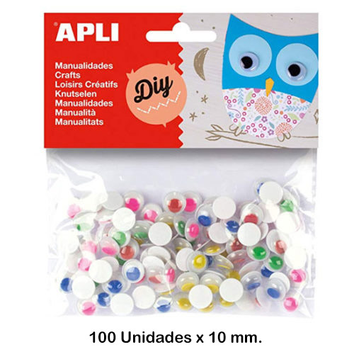 ulls de colors amb pestanyes adhesius