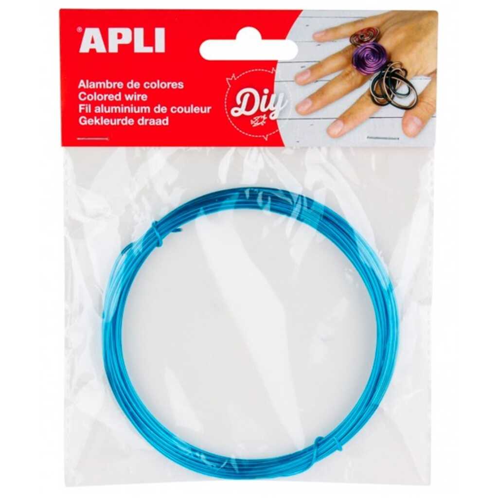 rollo alambre 1'5mm. x 5m. color azul