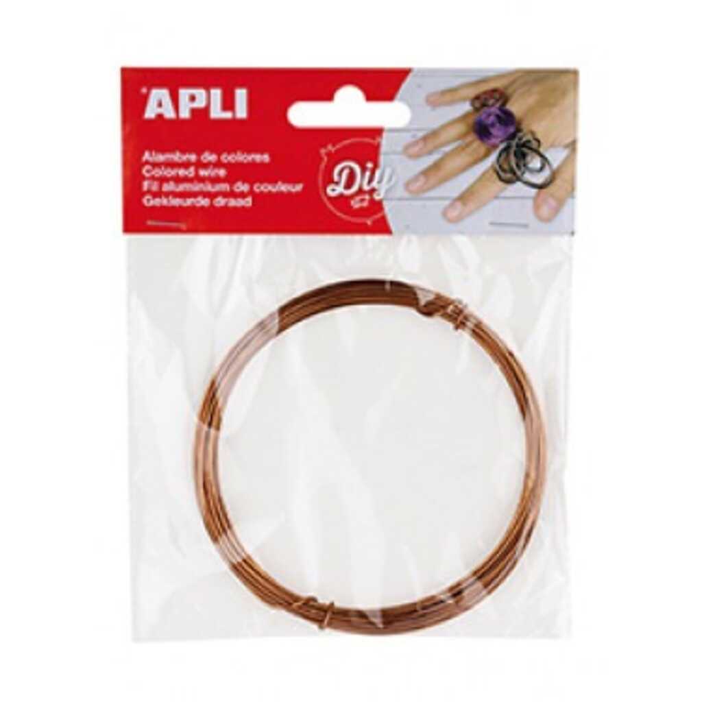 rollo alambre 1'5mm. x 5m. color bronce