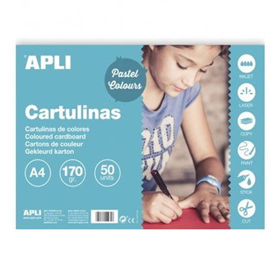tapa cartolina a4 170gr blanca apli