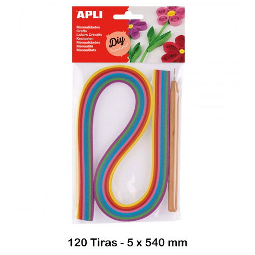 paquete quilling tiras papel+herramienta