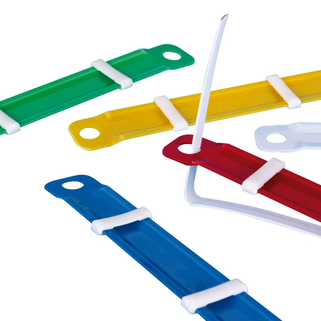 caja 50 fasteners plastico colores apli