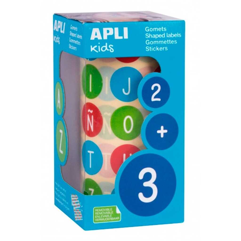 rollo 900 gomets abecedario mayusculas