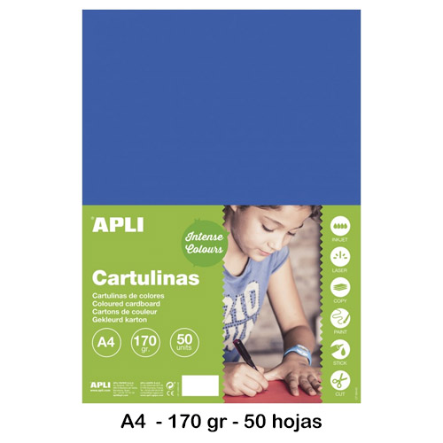 cartolina a4 170 gr paq 50 f blau ultra