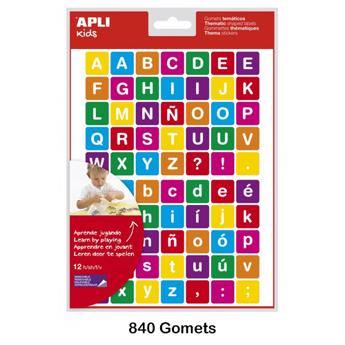 gomets abc - 12 hojas