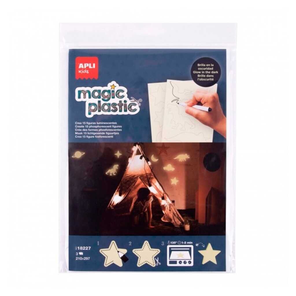 paq 3 laminas magic plastic brillan oscu