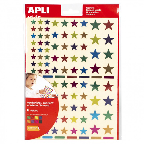 b.gomets multicolor estrellas metalizada