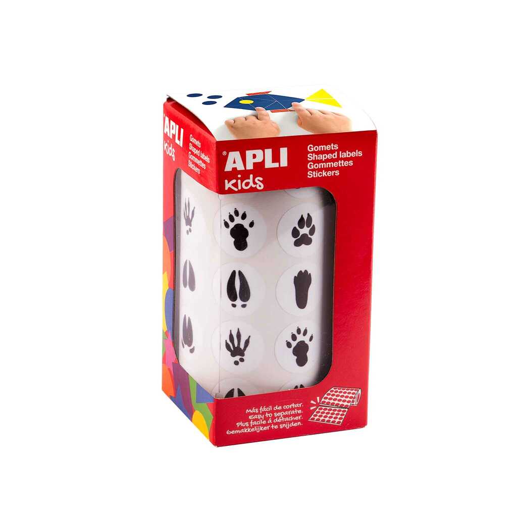 rollo gomets 20mm tematico huellas anima