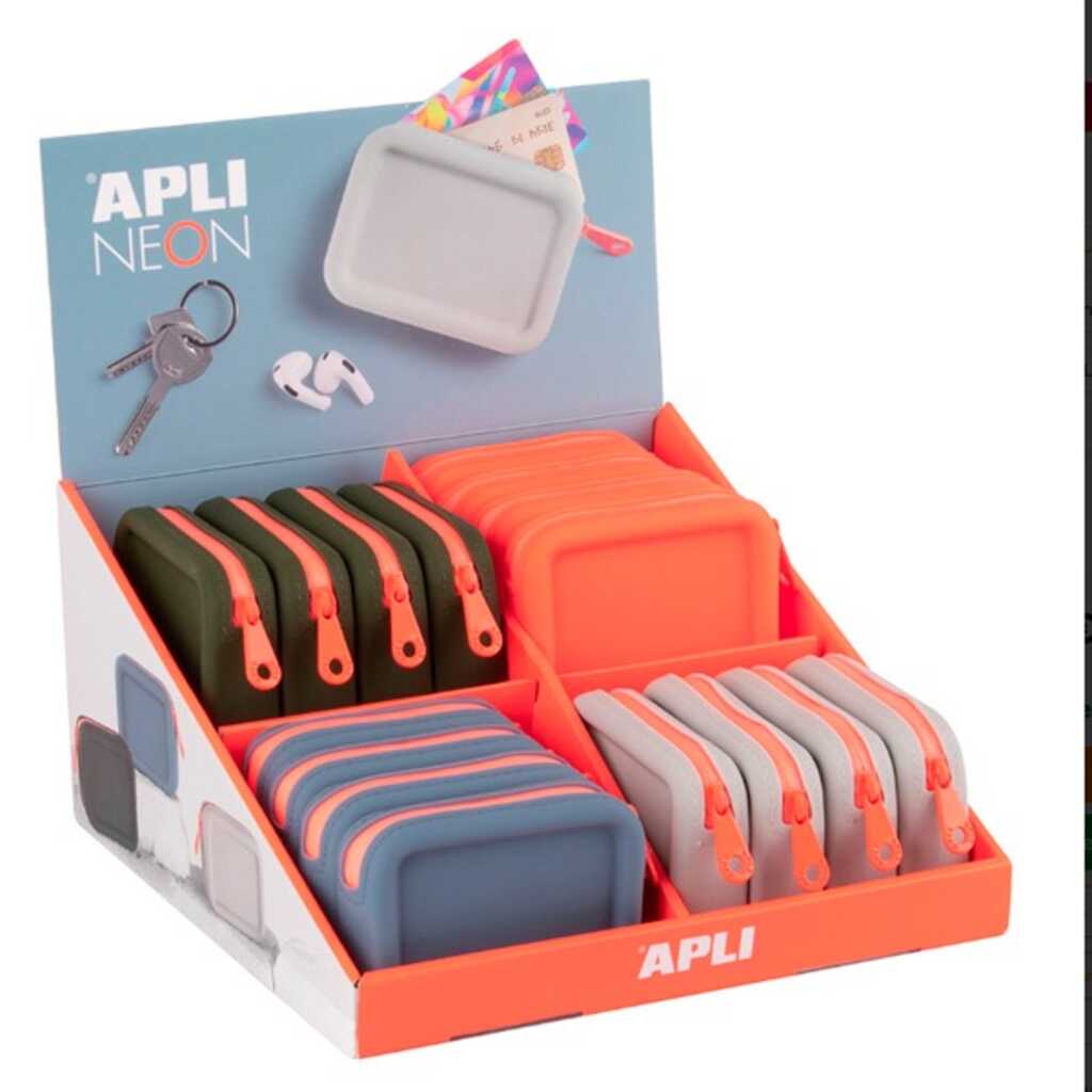 monedero de silicona neon