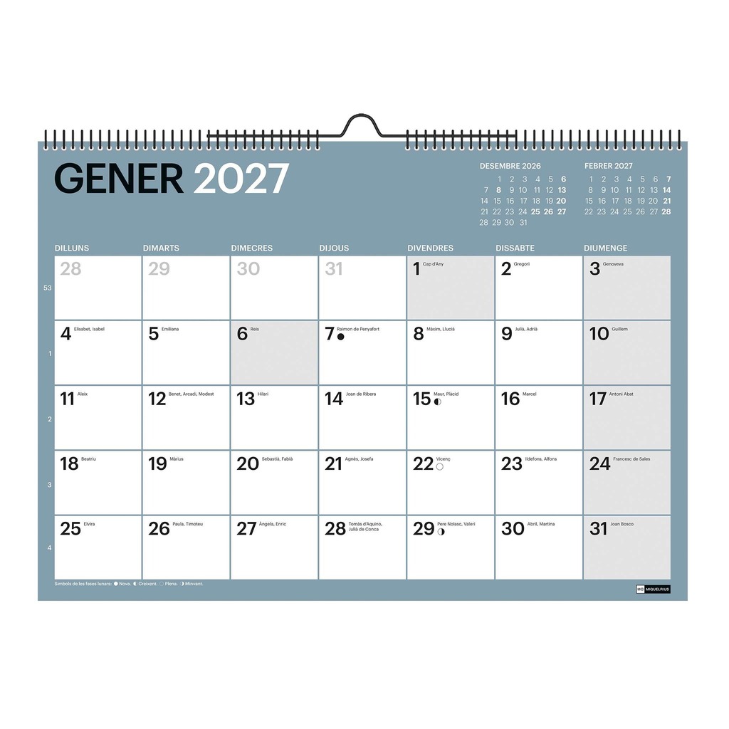 calendario pared a3 cat chromat 27