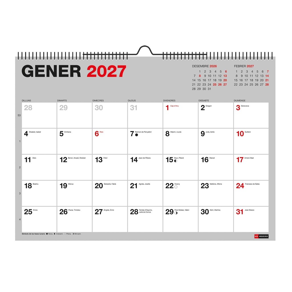 calendario pared a3 escrib.basic 27