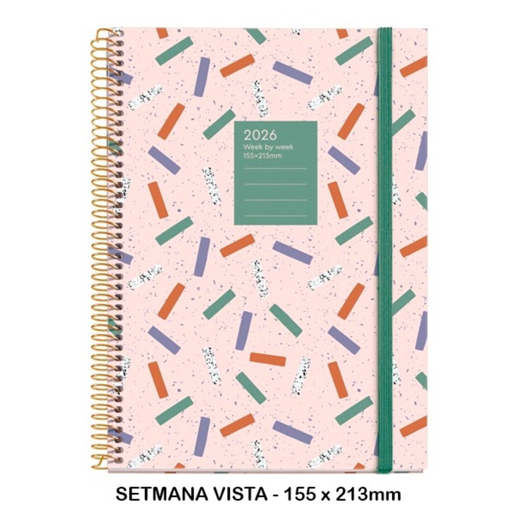 agenda espiral plus s/v confeti 2026