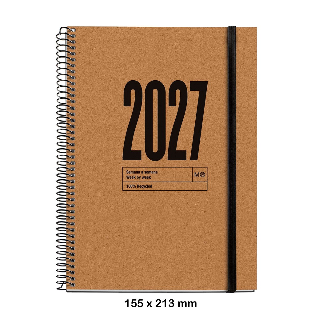 agenda esp.plus d/p recy. brown 27