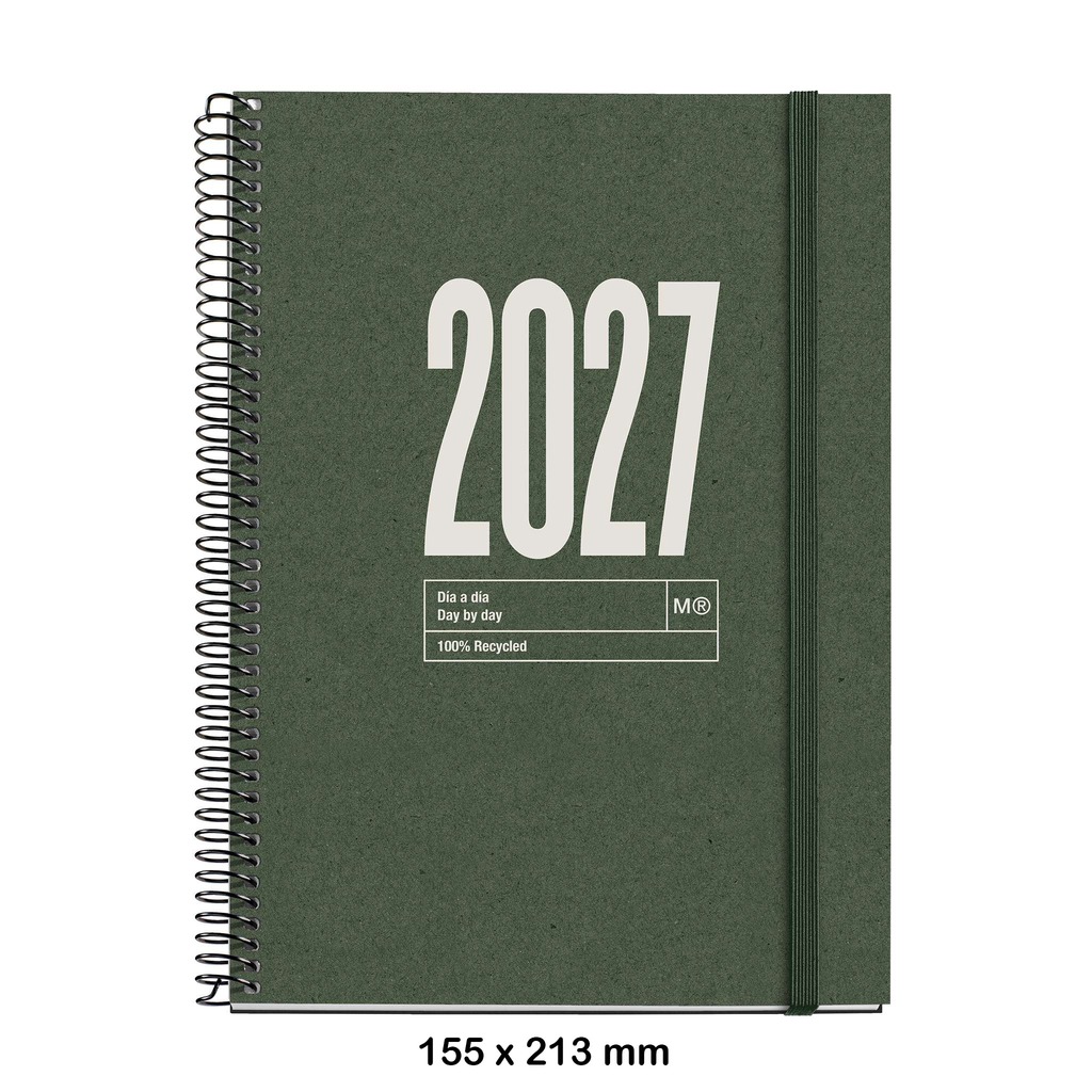 agenda esp.plus s/v recy.dark green 27