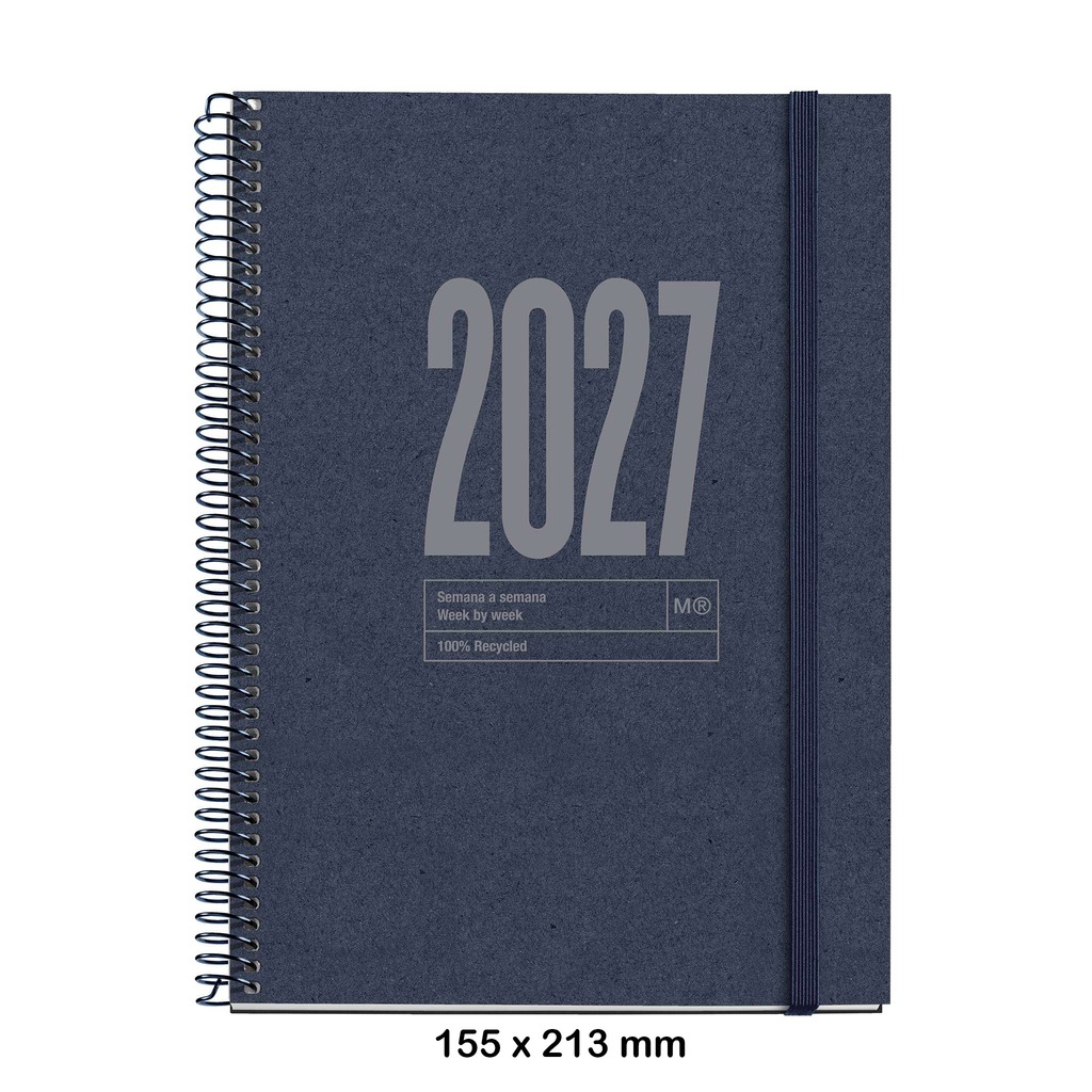 agenda esp.plus s/v recy.dark blue 27