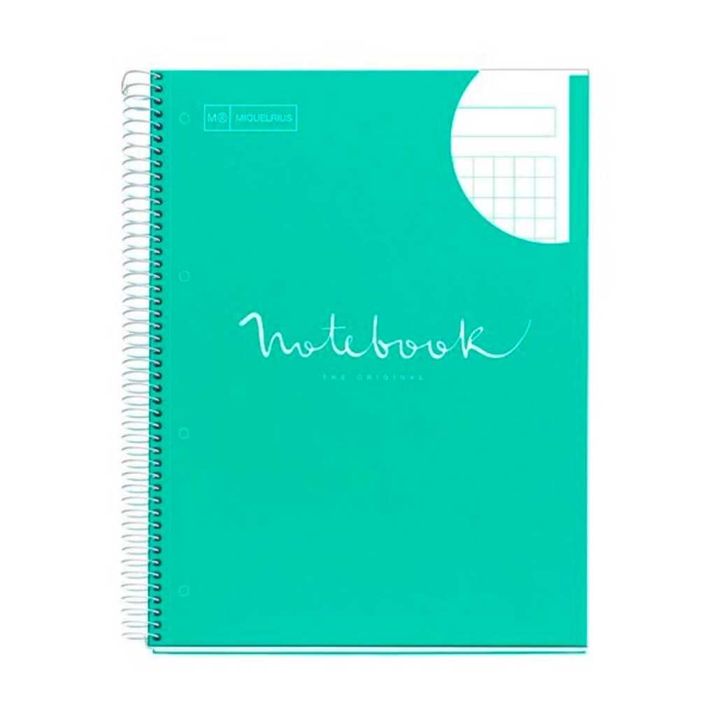 cuaderno notebook 80h 90g a4 emot. menta