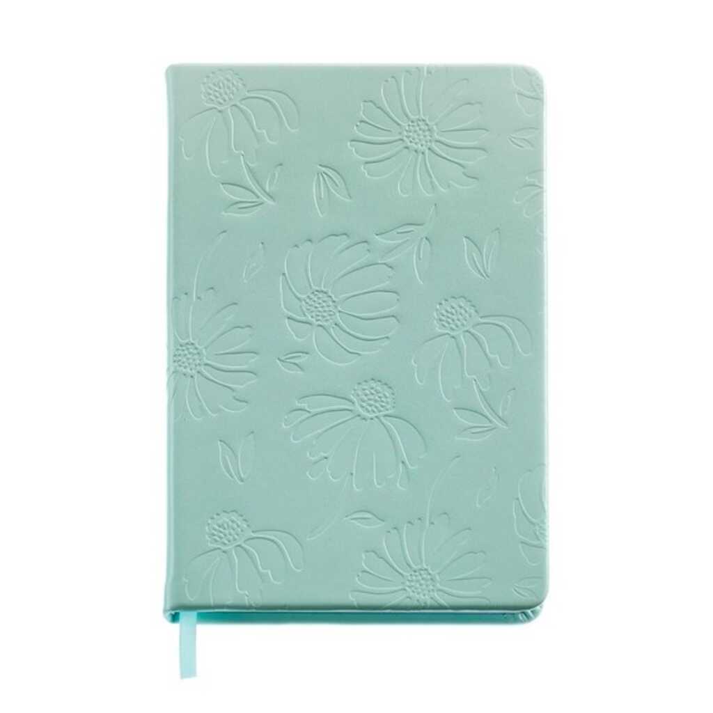 cuaderno a5 liso verde daisies