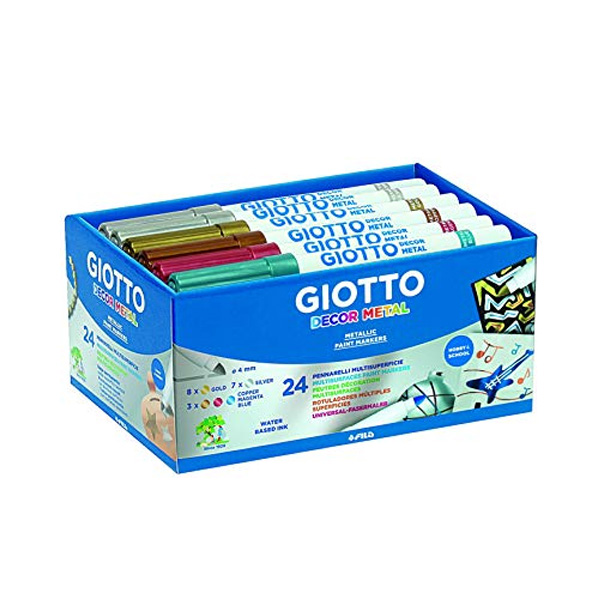 caja 25 rotuladores gruesos metalizados