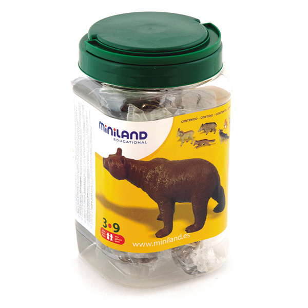 bote animales bosque plastico 8 unidades