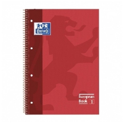libreta a4 esp. t/d 5x5 80h oxford rojo