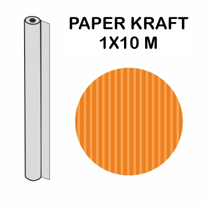 rollo kraft naranja 1x10m 70gr