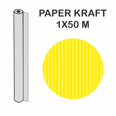 rollo kraft amarillo 1x50m 70gr
