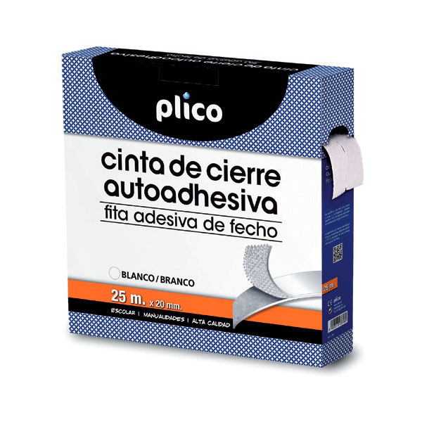 rollo velcro 25m blanco 2 partes plico