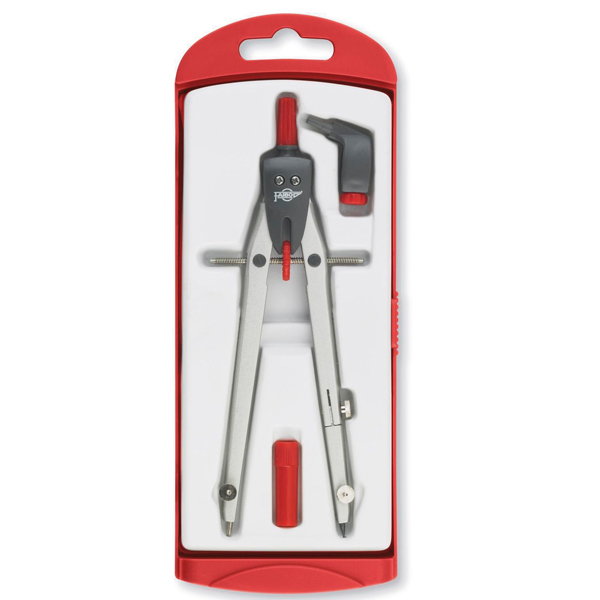 compas bigotera c/adaptador color rojo