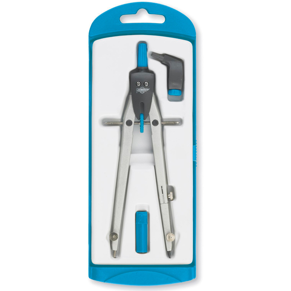 compas bigotera c/adaptador color azul