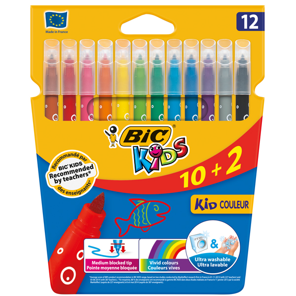 rotuladores bic kid couleur pack 10+2