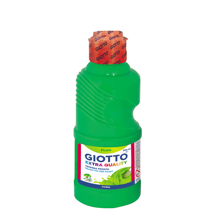 tempera fluorescente 250ml verde giotto
