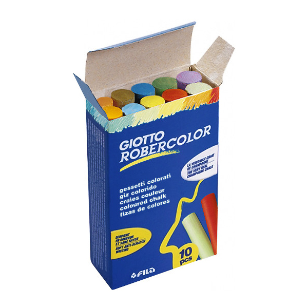 paquete 10 tizas colores robercolor