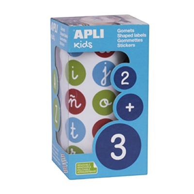 rollo gomet circulo 20mm letras minusc.