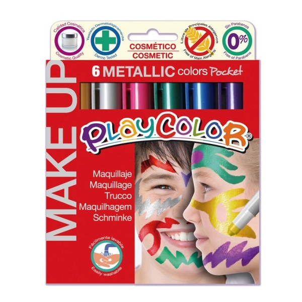 paq. 6 sticks maquillatge metal.litzats