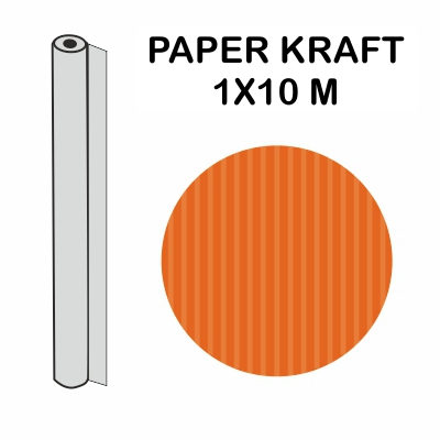 rollo kraft naranja fuerte 1x10m 70gr