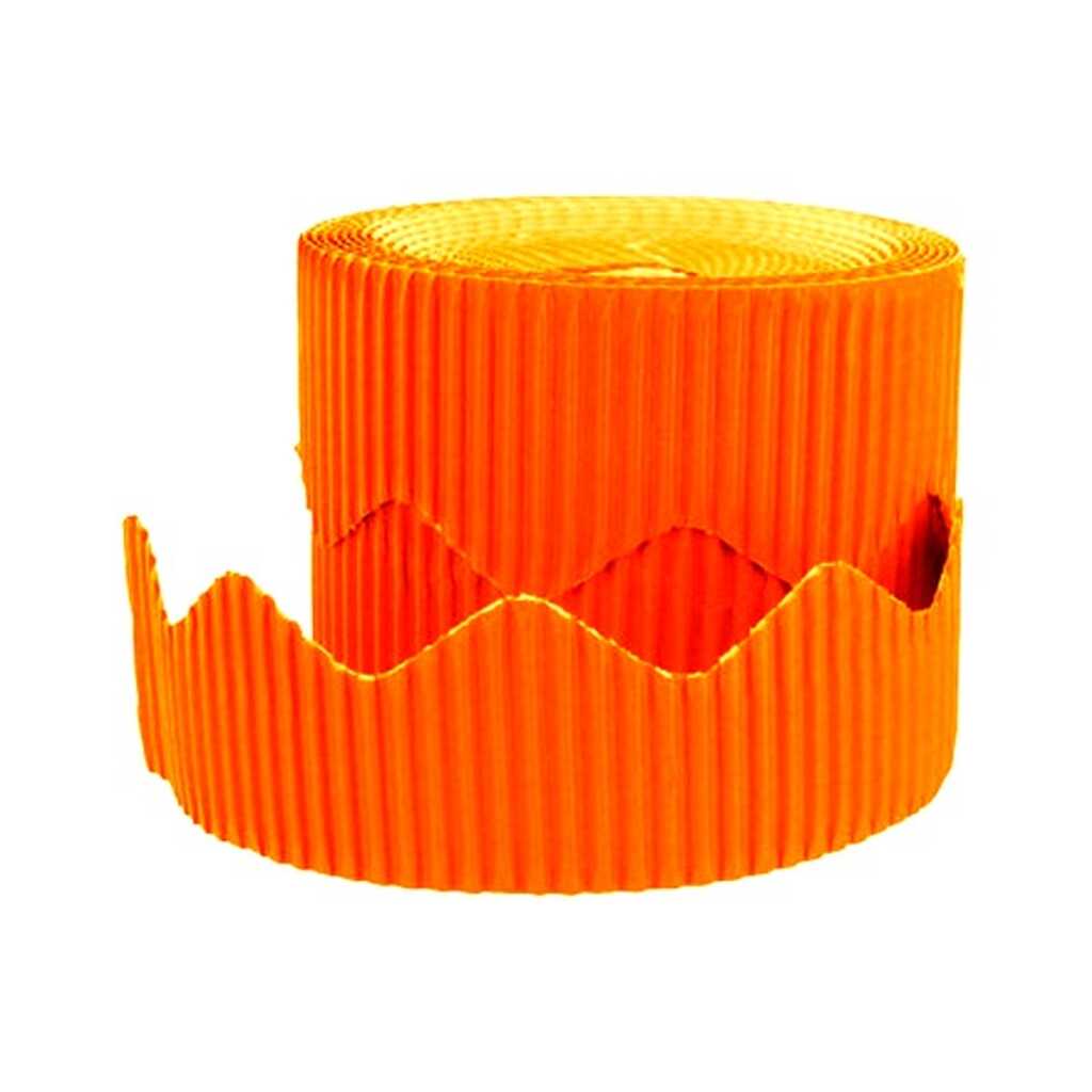 rollo carton ondulado cenefa naranja flu