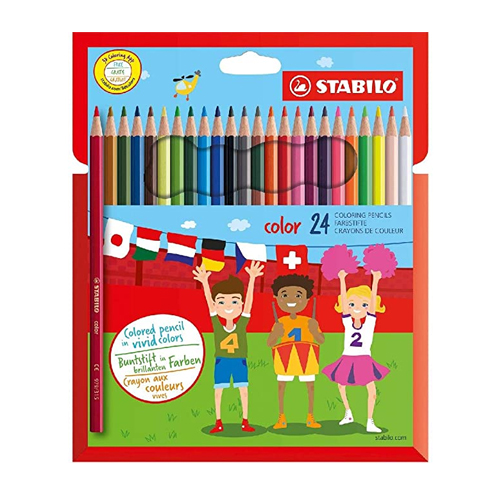 caixa 24 llapis de colors stabilo
