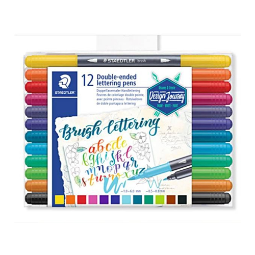 caja 12u. rotulador lettering d/punta