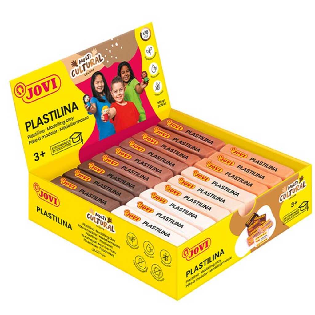 pack 18 plastilinas 50gr color multicult